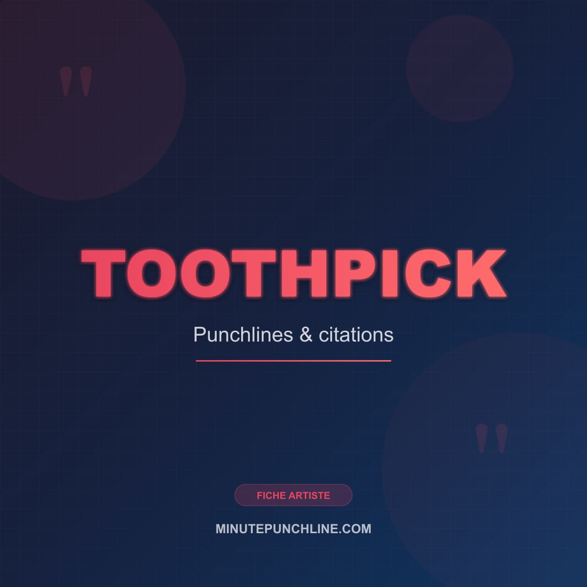 Portrait de ToothPick
