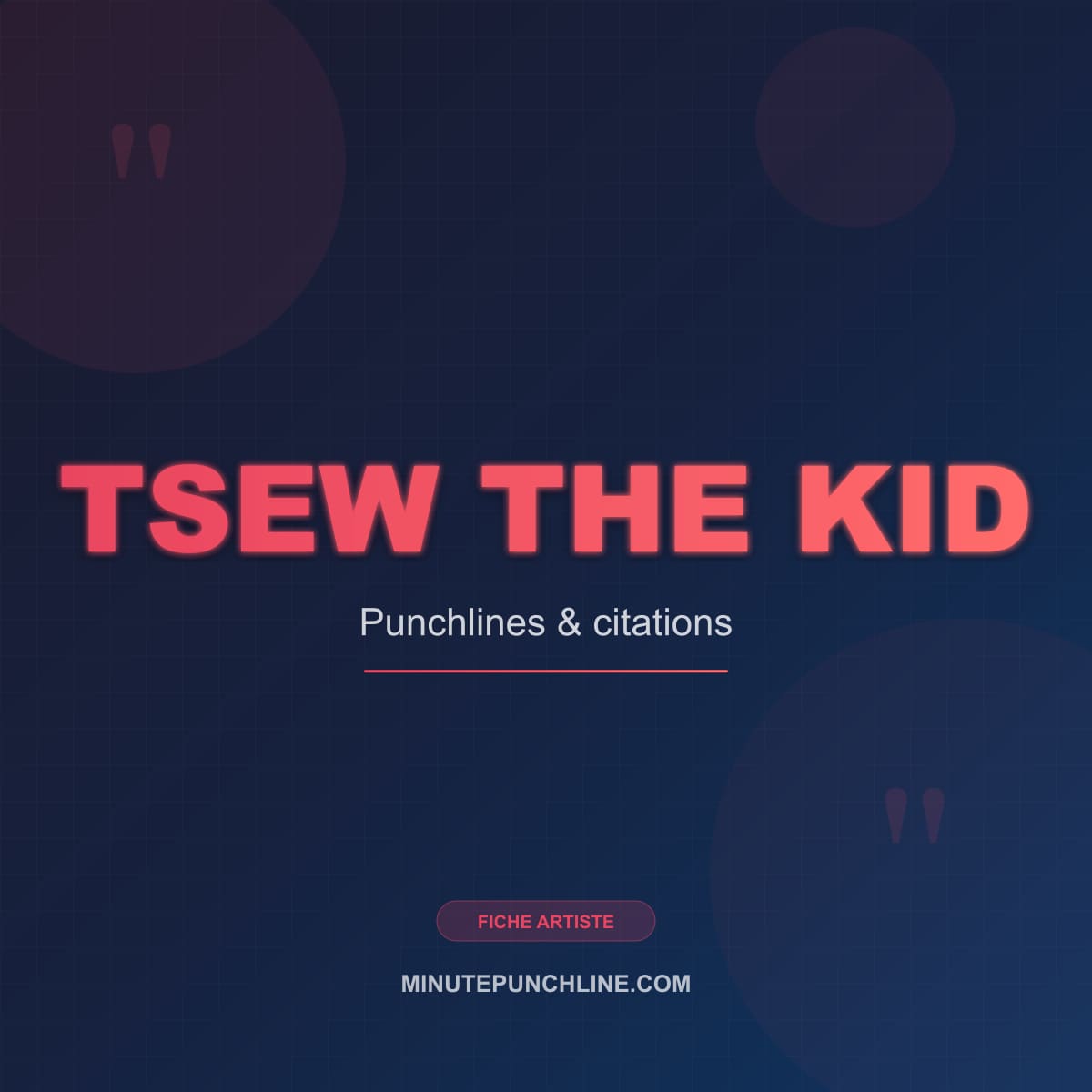 Portrait de Tsew The Kid