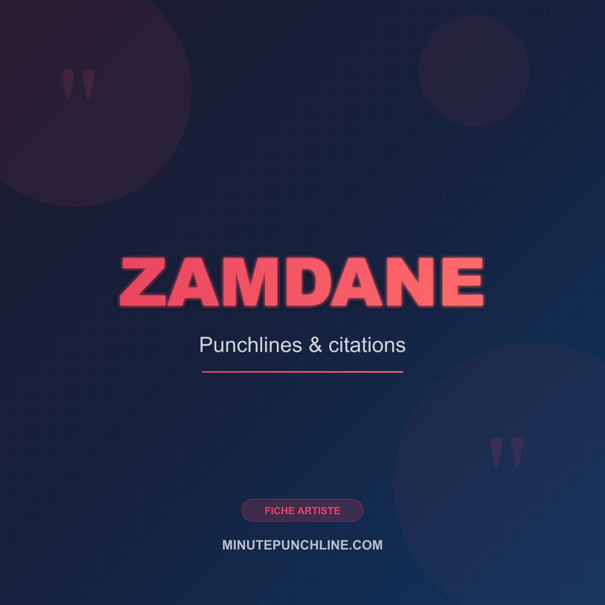 Portrait de Zamdane