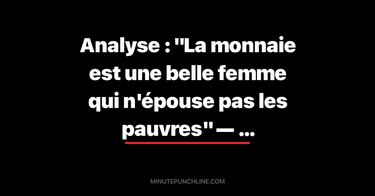 Analyse : "La monnaie est une belle femme qui n'épouse pas les pauvres" — IAM décrypte l'injustice économique