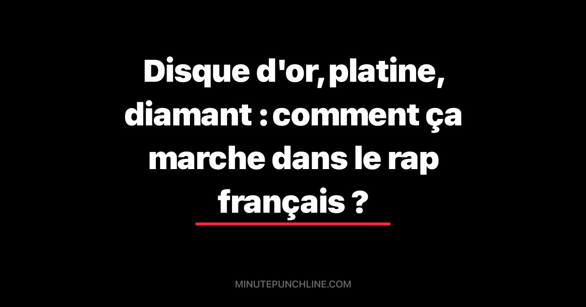 Disque d'or, platine, diamant : comment ça marche dans le rap français ?
