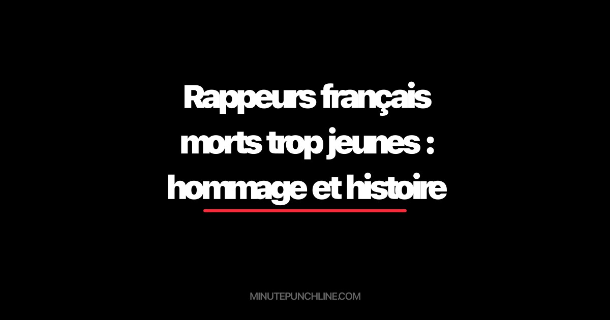 Rappeurs français morts trop jeunes : hommage et histoire