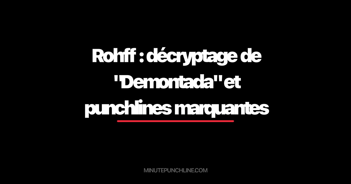 Rohff : décryptage de "Demontada" et punchlines marquantes