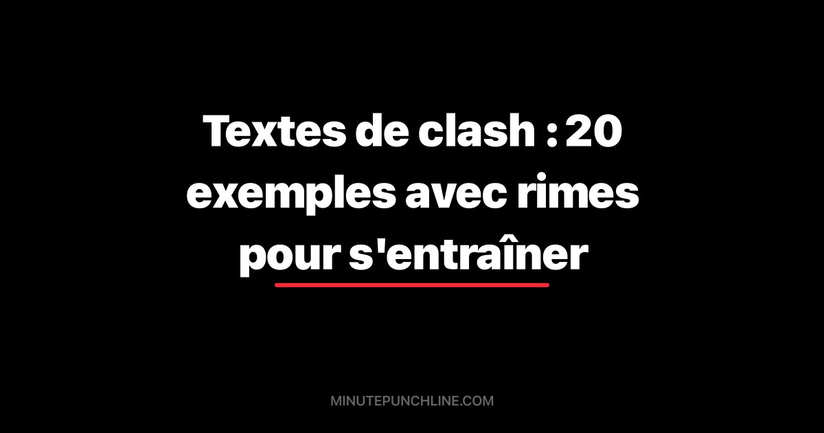 Textes de clash : 20 exemples avec rimes pour s'entraîner