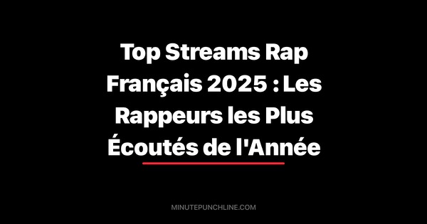 Top Streams Rap Français 2025 : Les Rappeurs les Plus Écoutés de l'Année