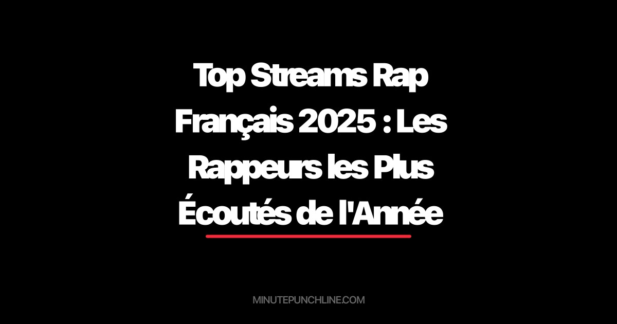 Top Streams Rap Français 2025 : Les Rappeurs les Plus Écoutés de l'Année