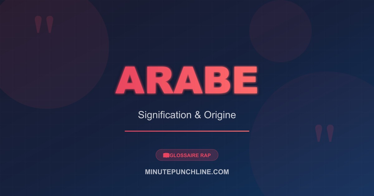 Arabe - signification et origine