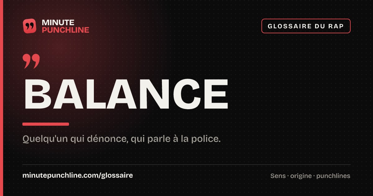 Balance - signification et origine