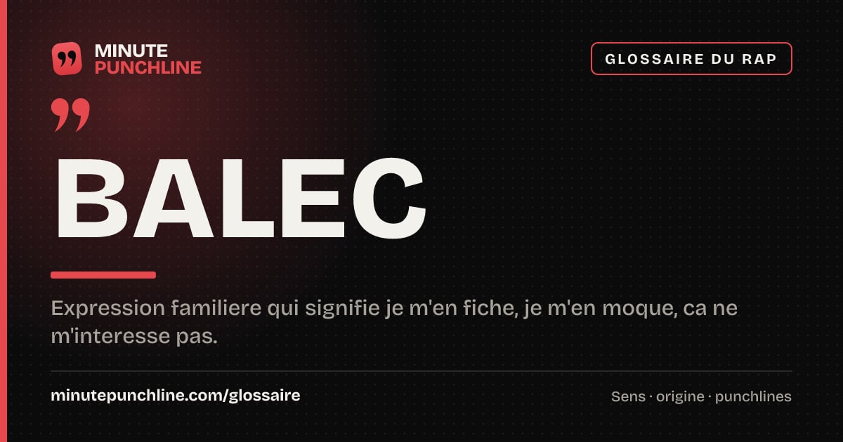 Balec - signification et origine