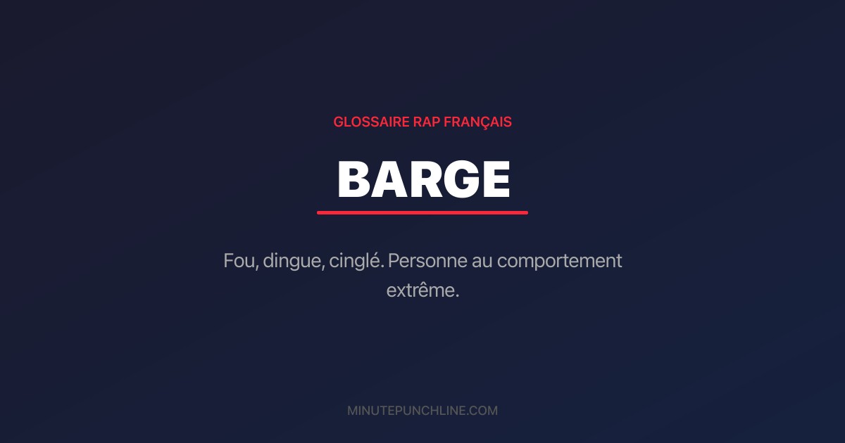 Barge - signification et origine