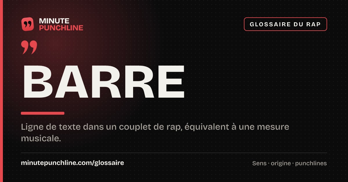 Barre - signification et origine