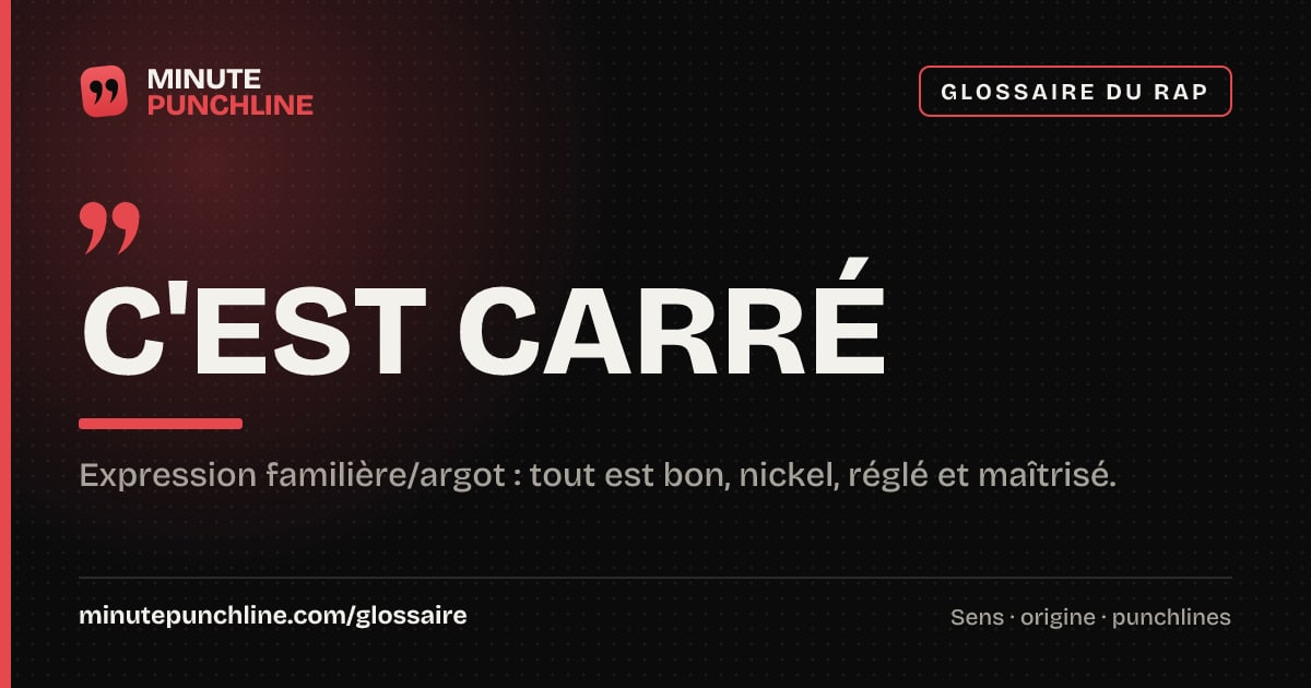 C'est carré - signification et origine