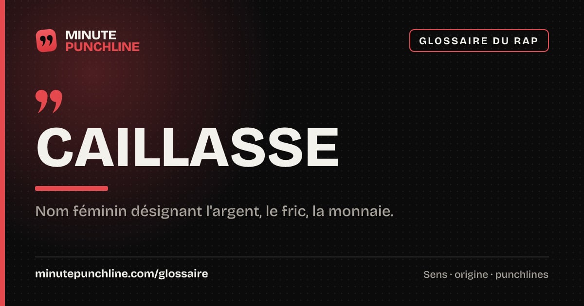 Caillasse - signification et origine