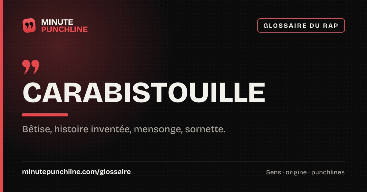 Carabistouille - signification et origine