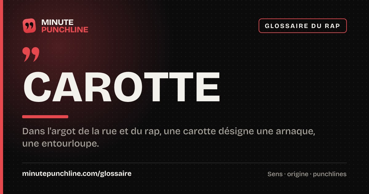 Carotte - signification et origine