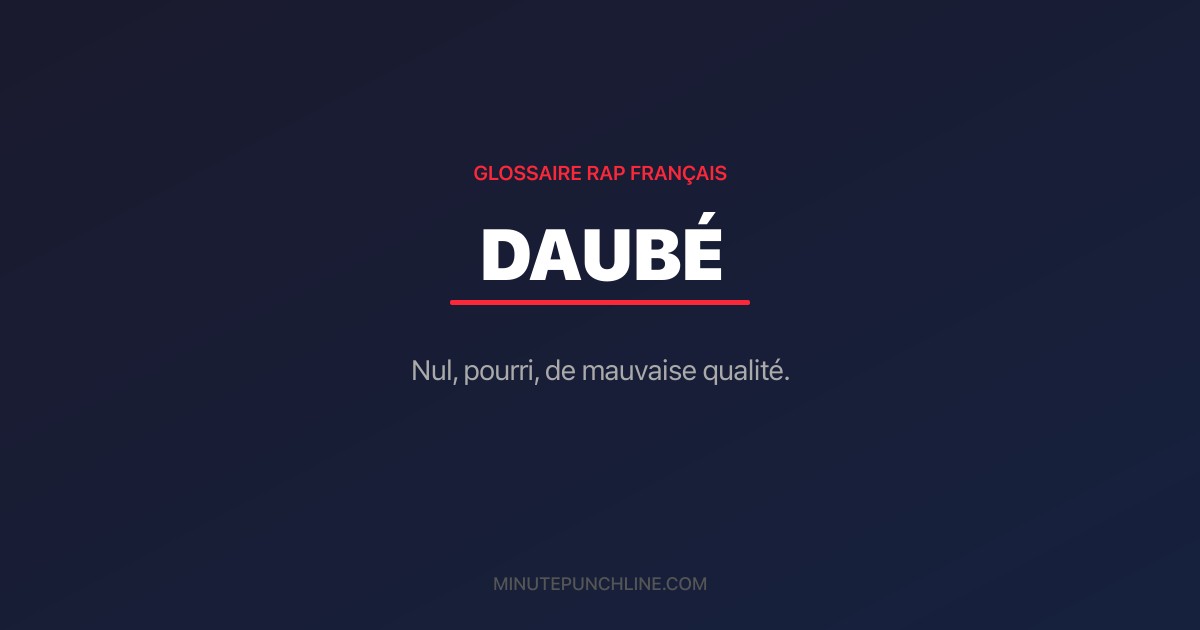 Daubé - signification et origine