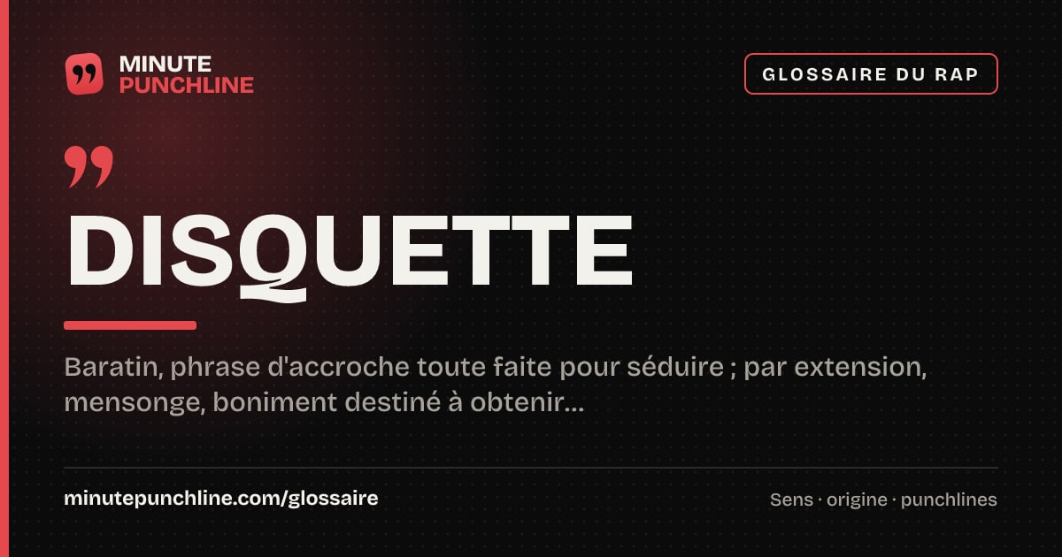 disquette - signification et origine