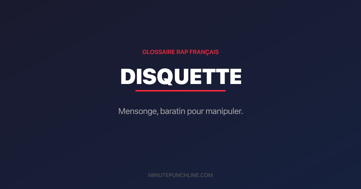 disquette - signification et origine