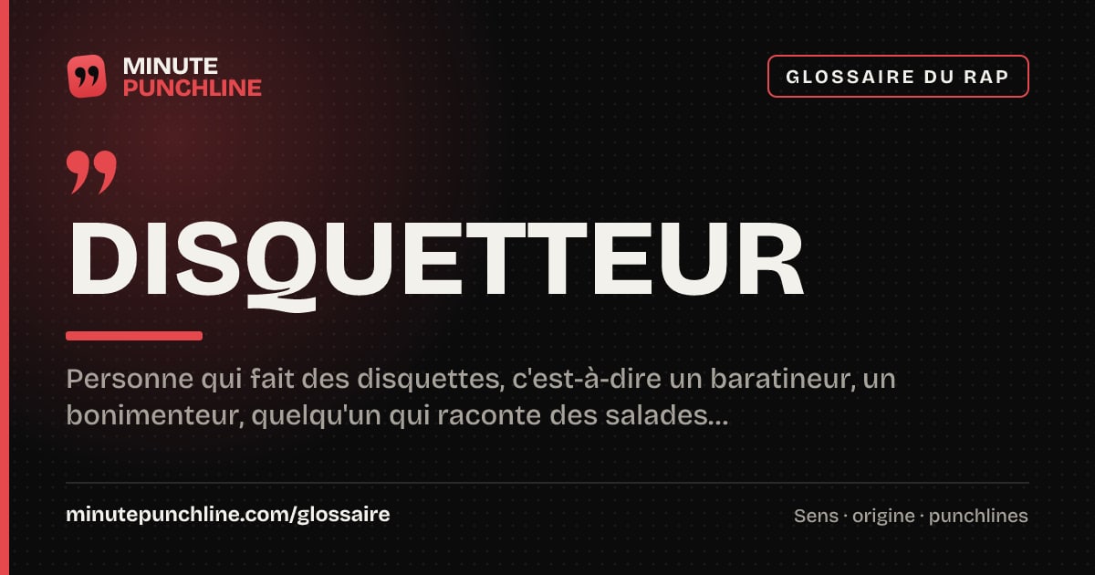 Disquetteur - signification et origine