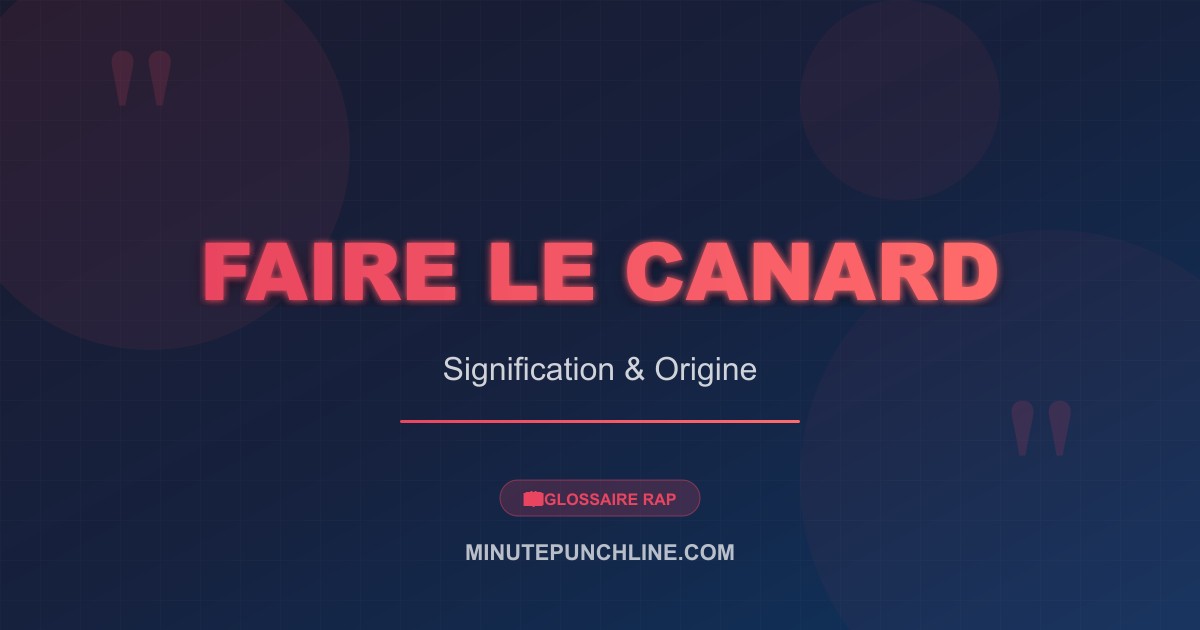 Faire le canard - signification et origine