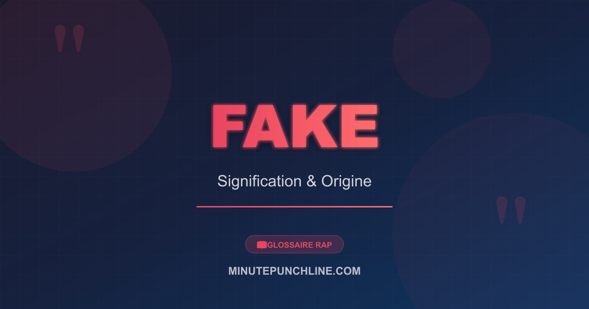 Fake - signification et origine