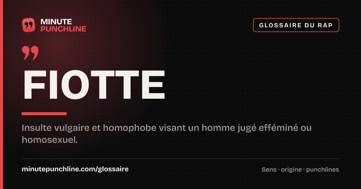 Fiotte - signification et origine