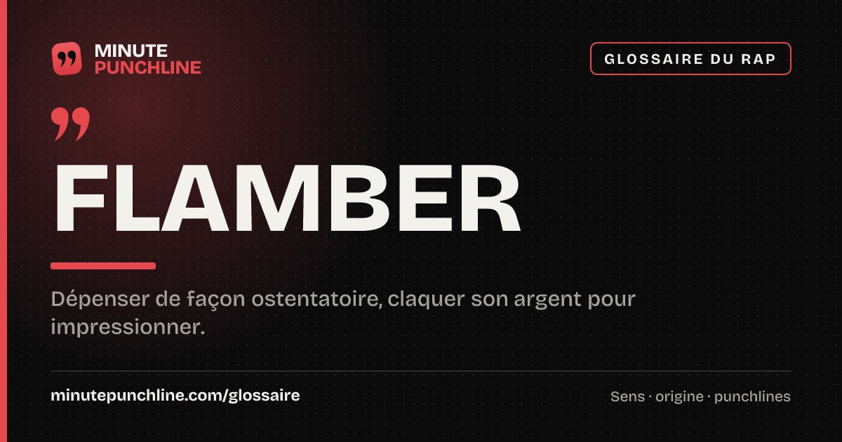 Flamber - signification et origine
