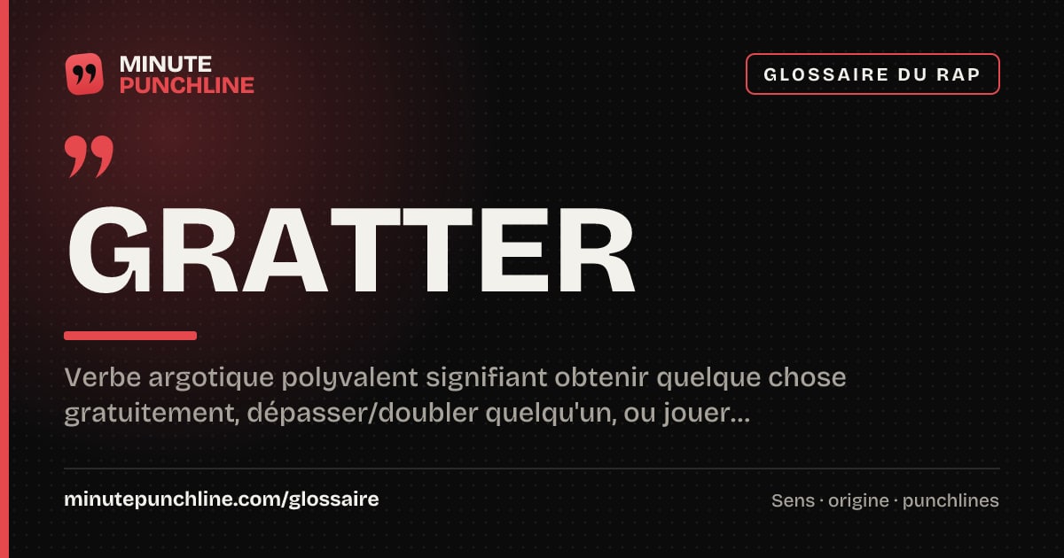 Gratter - signification et origine