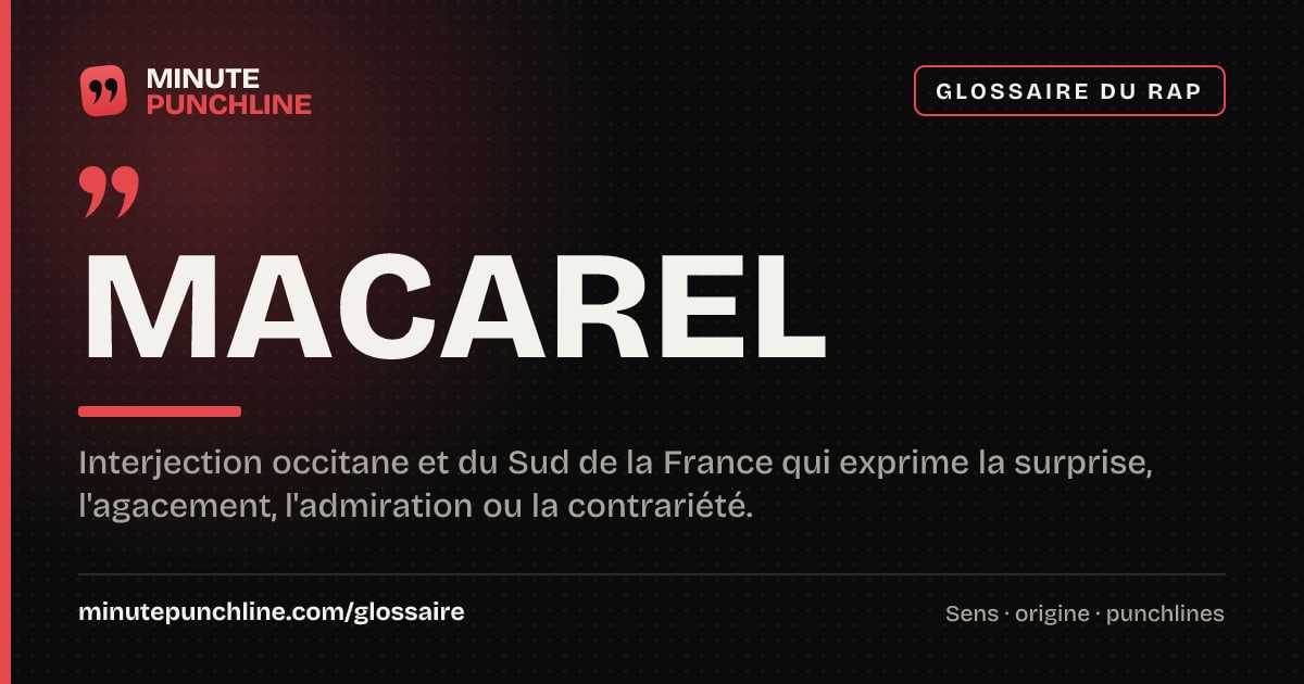 Macarel - signification et origine