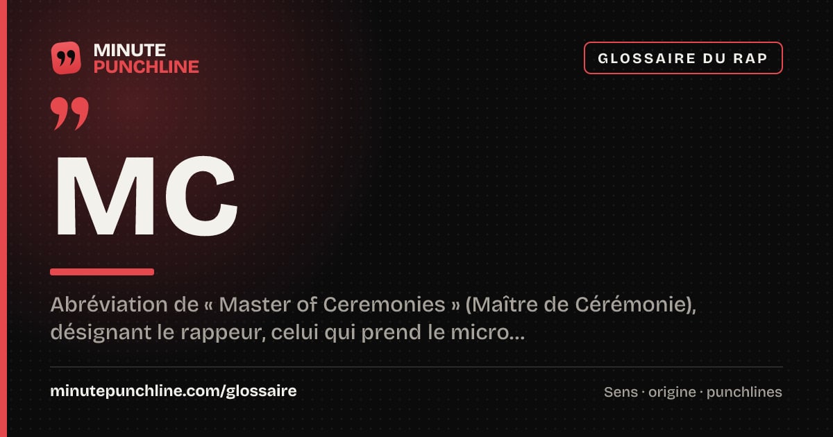 MC - signification et origine