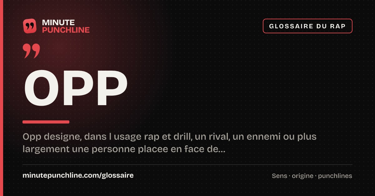 Opp - signification et origine