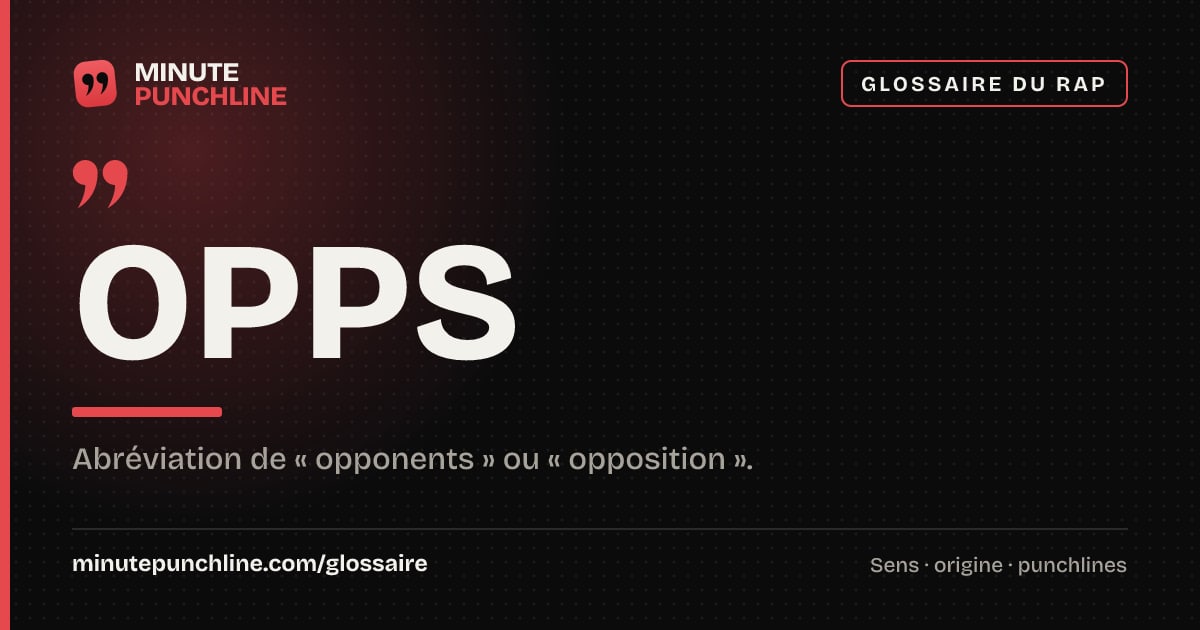 Opps - signification et origine