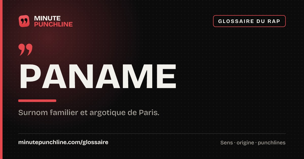 Paname - signification et origine