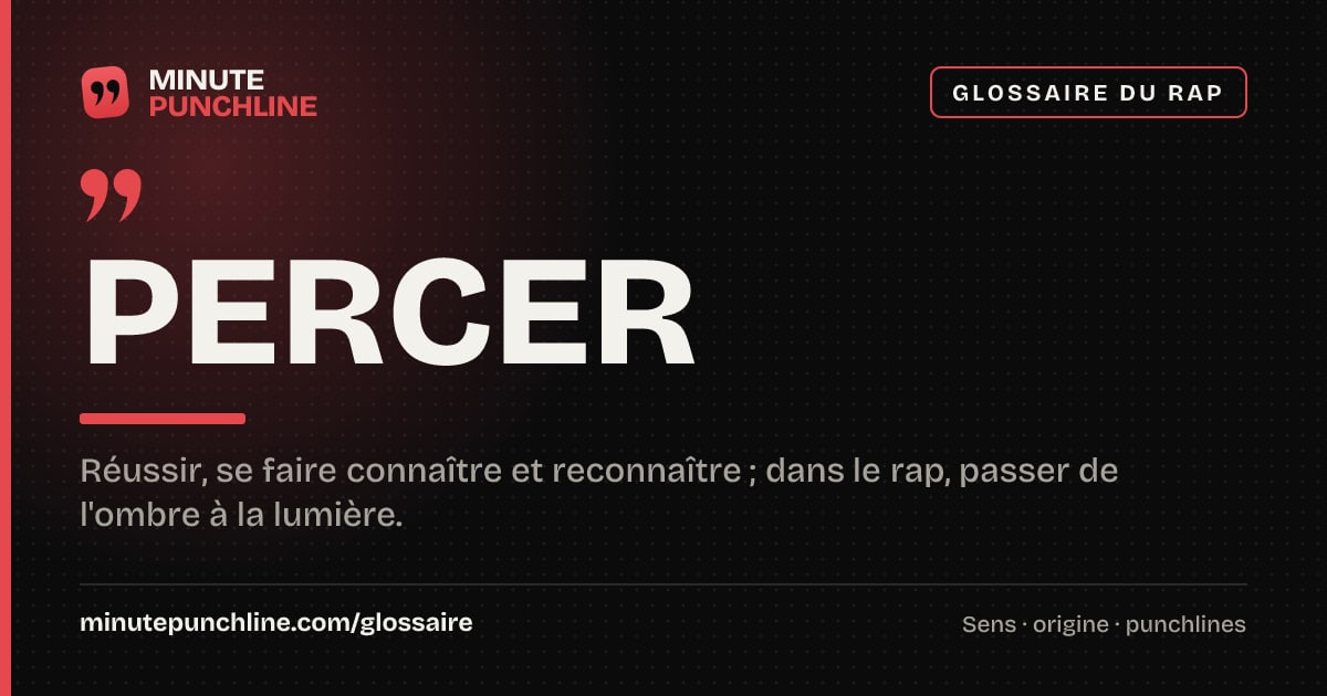 Percer - signification et origine