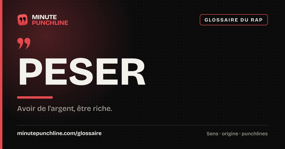 Peser - signification et origine