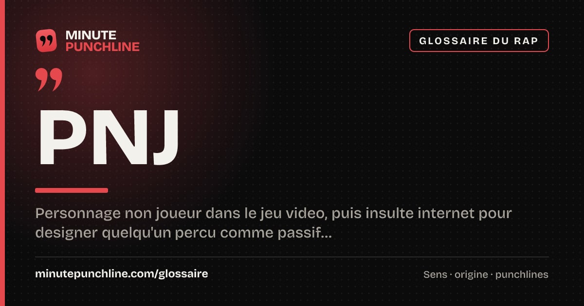 PNJ - signification et origine