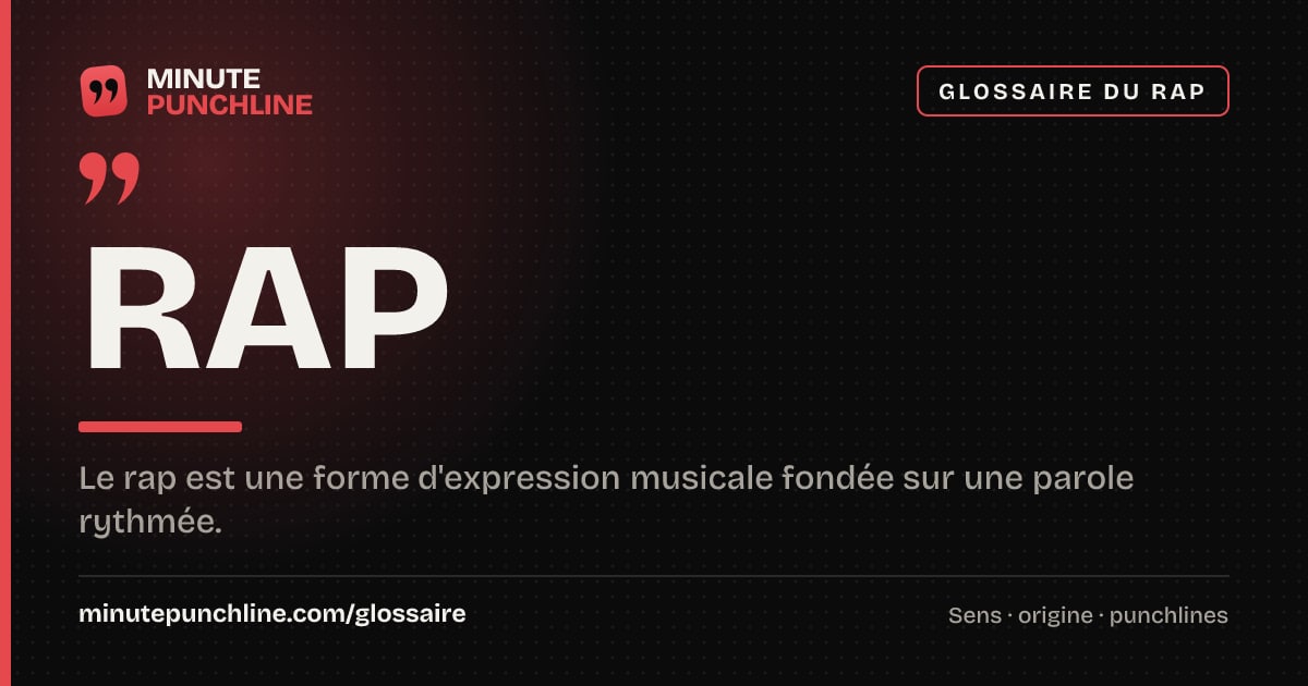 Rap - signification et origine