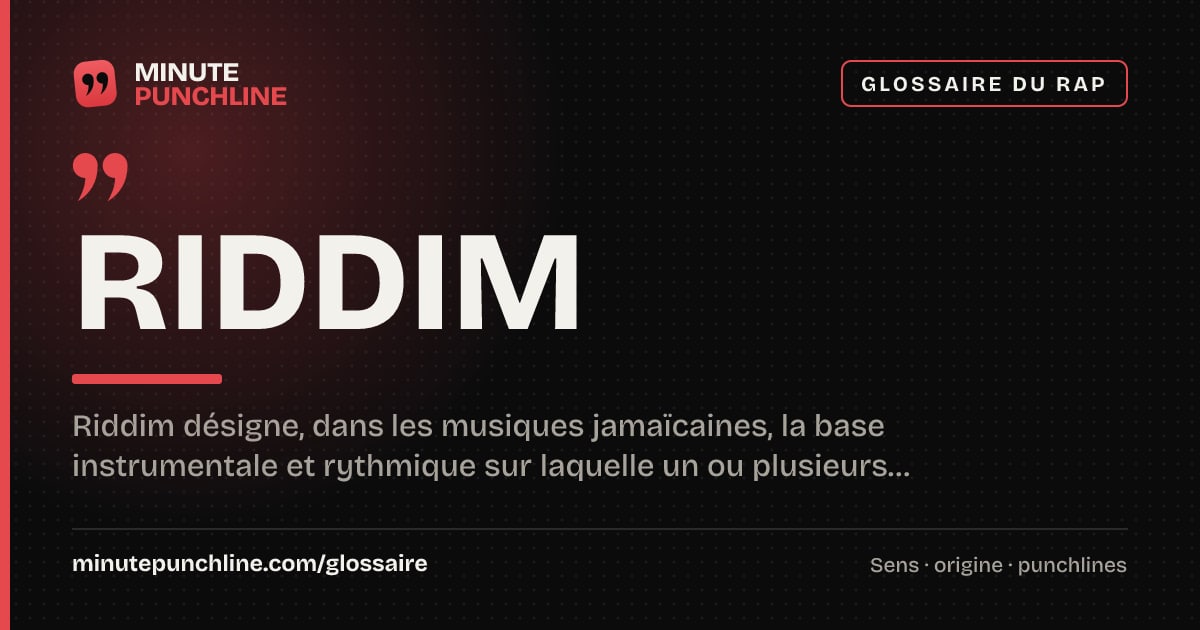 Riddim - signification et origine