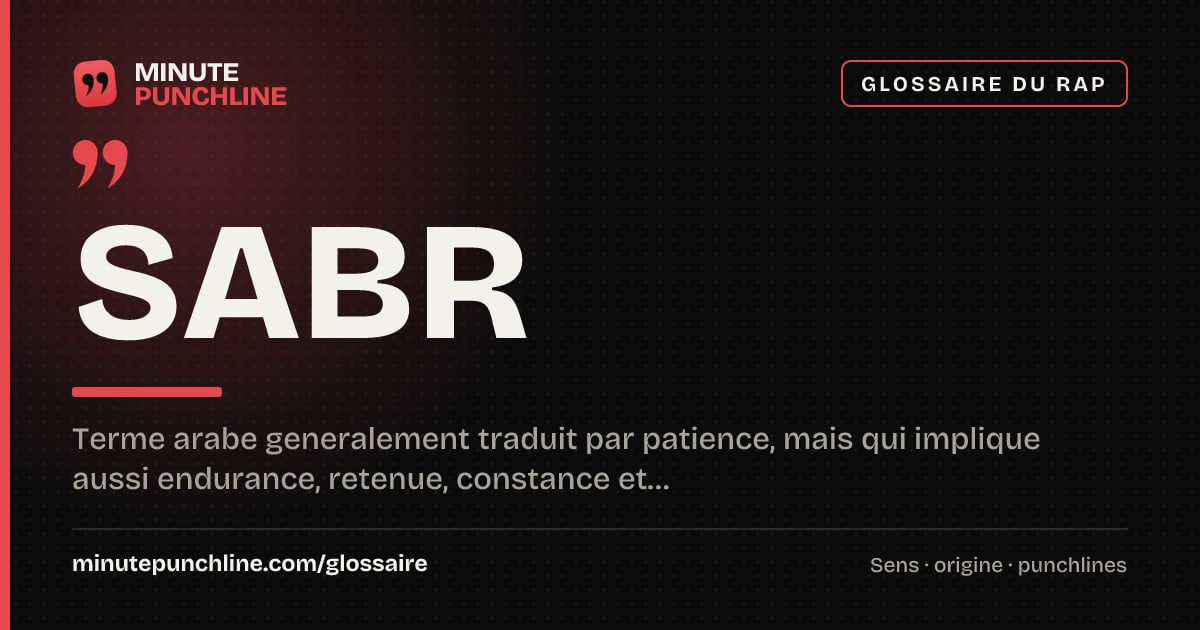 Sabr - signification et origine