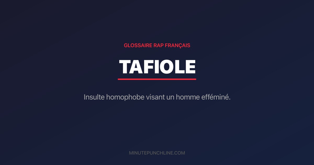 Tafiole - signification et origine